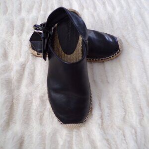 Celine black leather espadrilles flats 35/5